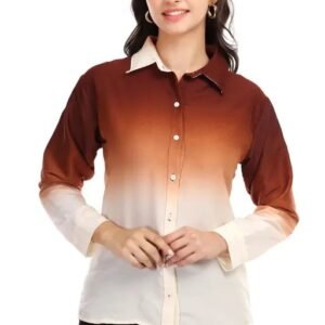 TRENDING DESIGN FULL SLEEVE DUAL TONE COLOUR SHIRT FOR GIRLS & WOMEN