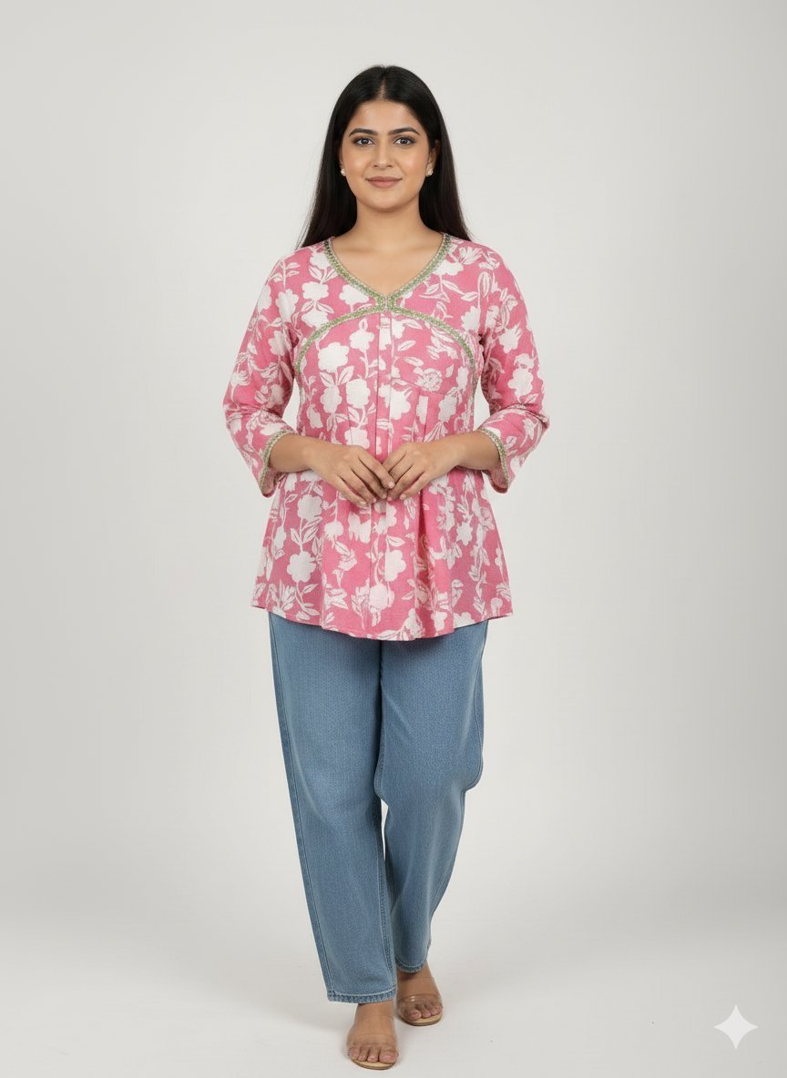 floral printed ethnic kurti top