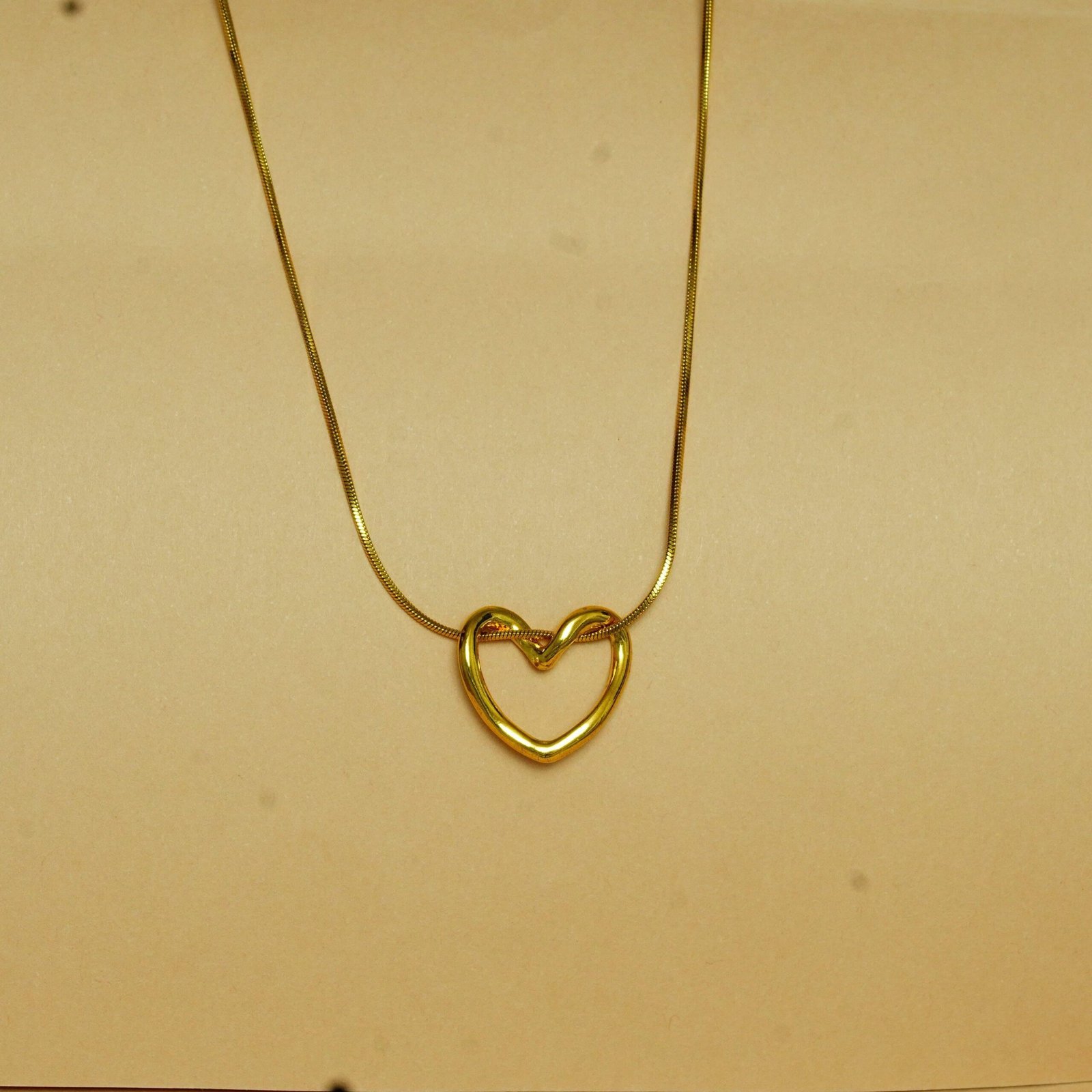 Minimalist golden Heart Pendant Necklace - Image 9