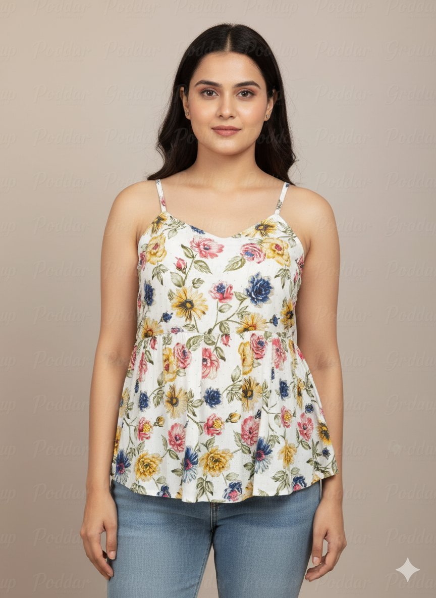 Summer Casual Strappy Flowy Floral Camisole