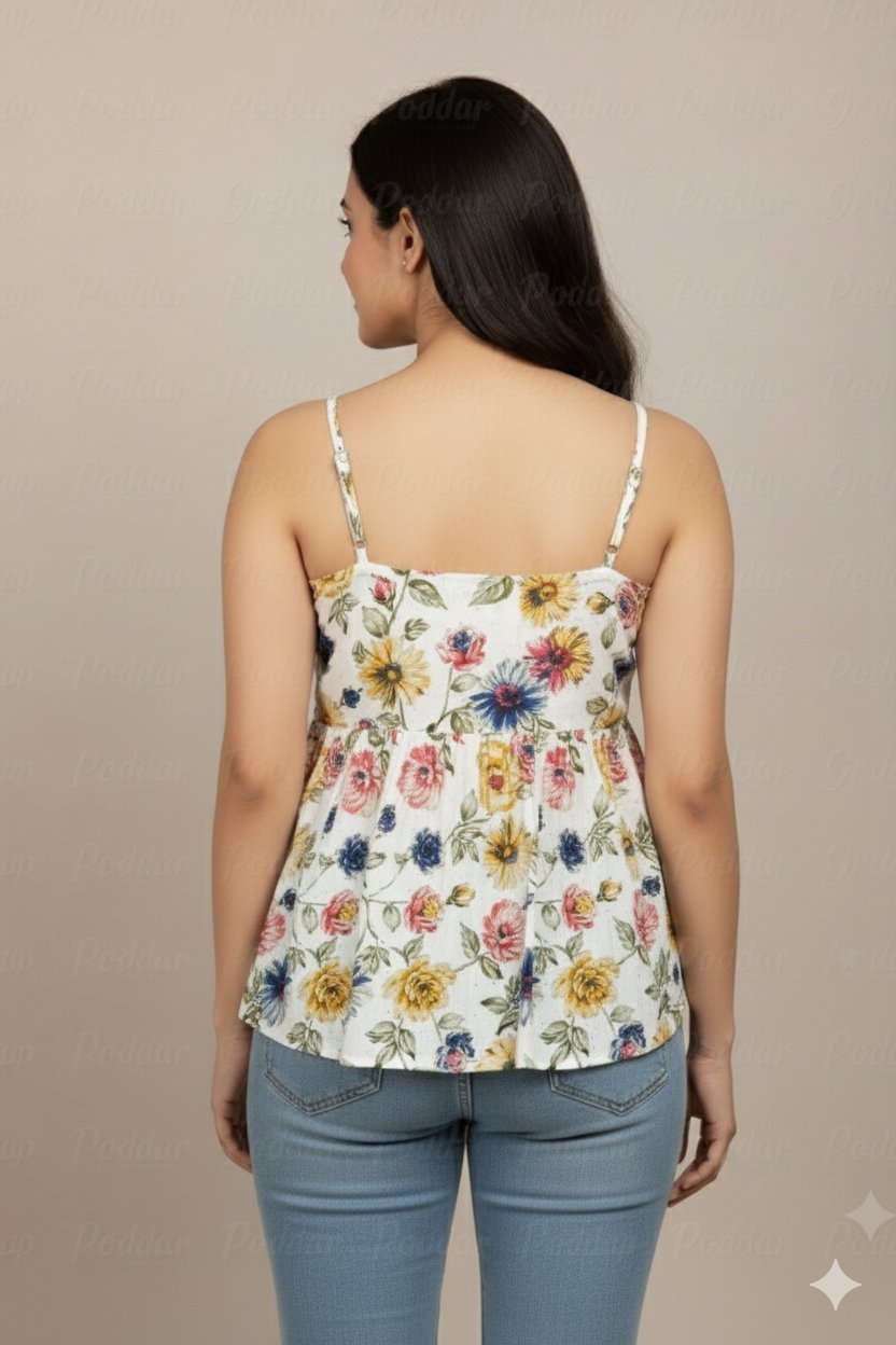 Summer Casual Strappy Flowy Floral Camisole - Image 2
