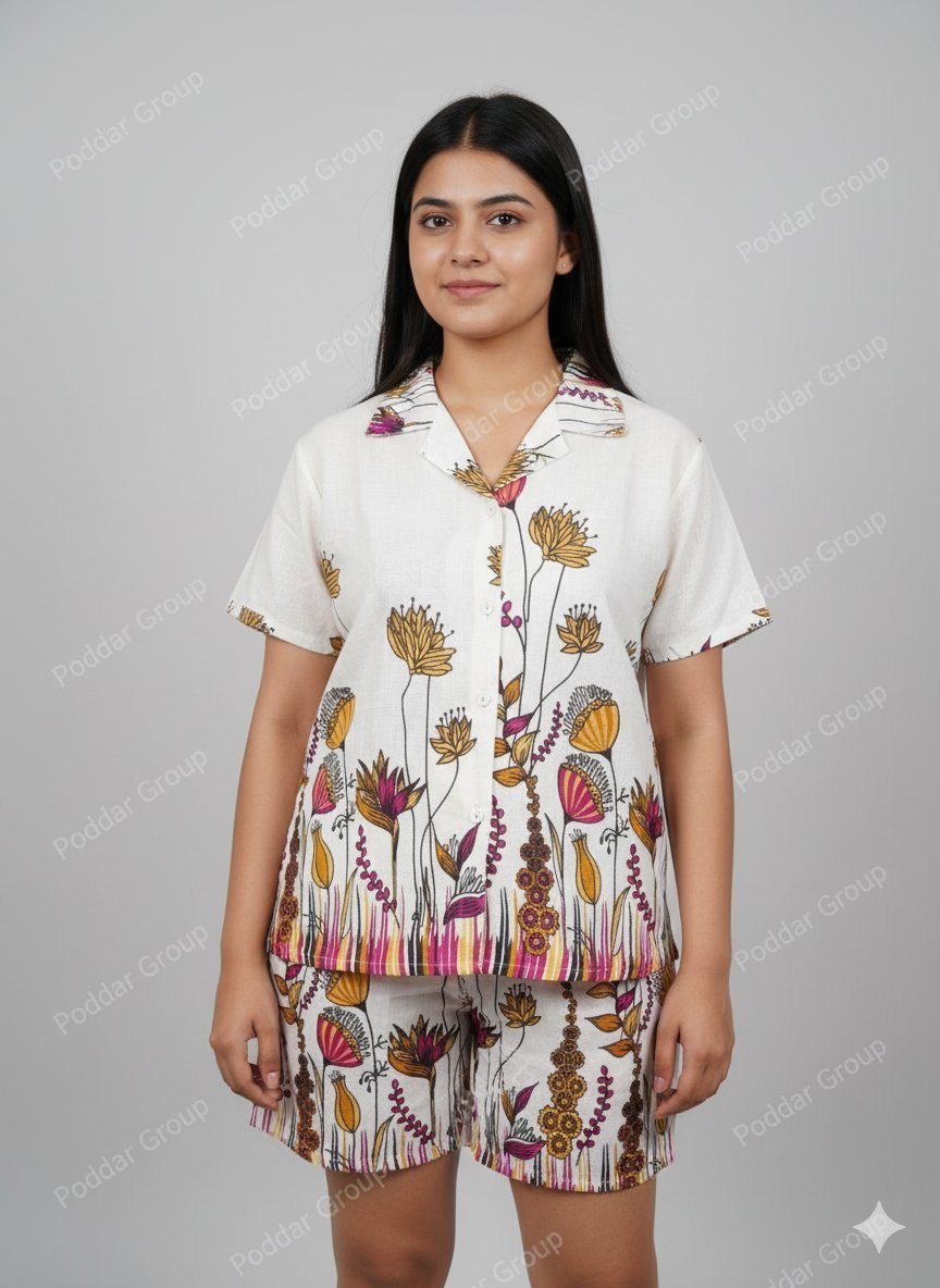 Summer Collared Shirt and Shorts Co-ord Set